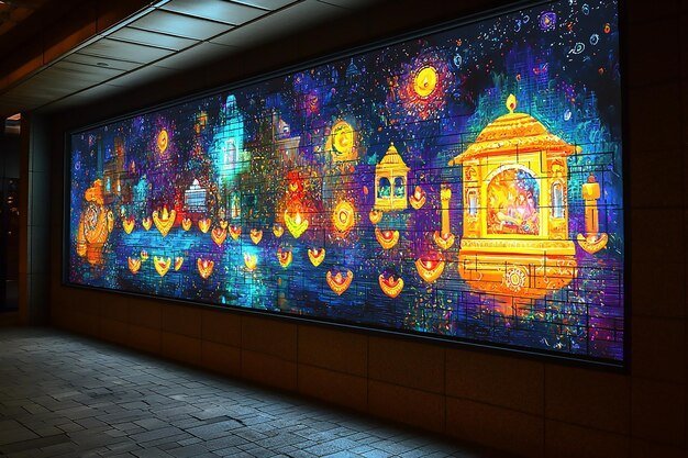 public space digital mural with diwali art user interactive 1242493 10740