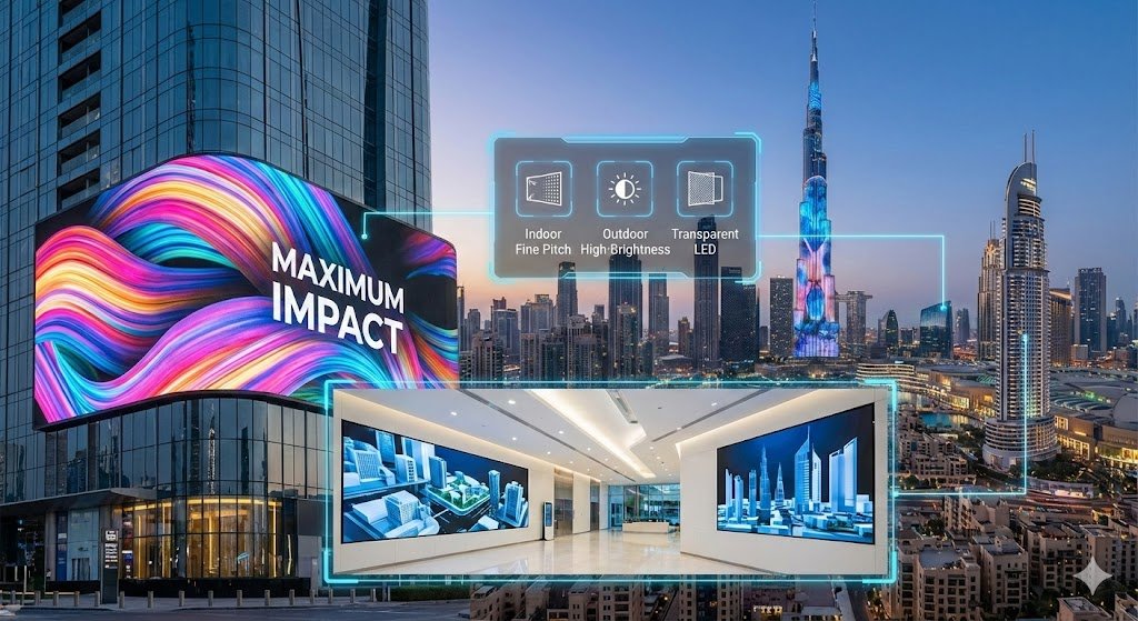 LED Screen Solutions in UAE – Choosing the Right Technology for Maximum Impact