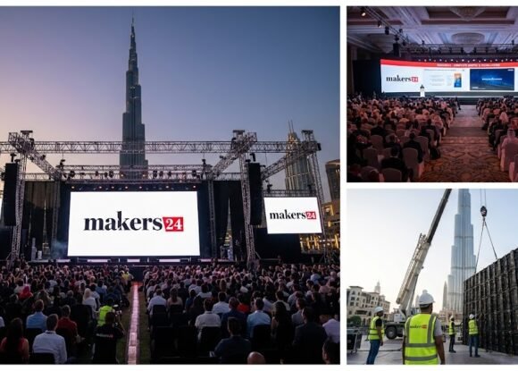 شاشات LED للفعاليات في الإمارات – توريد وتركيب متكامل من Makers24