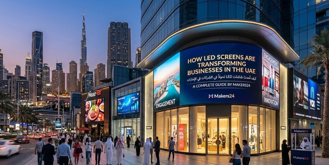 How LED Screens Are Transforming Businesses in the UAE – A Complete Guide by Makers24