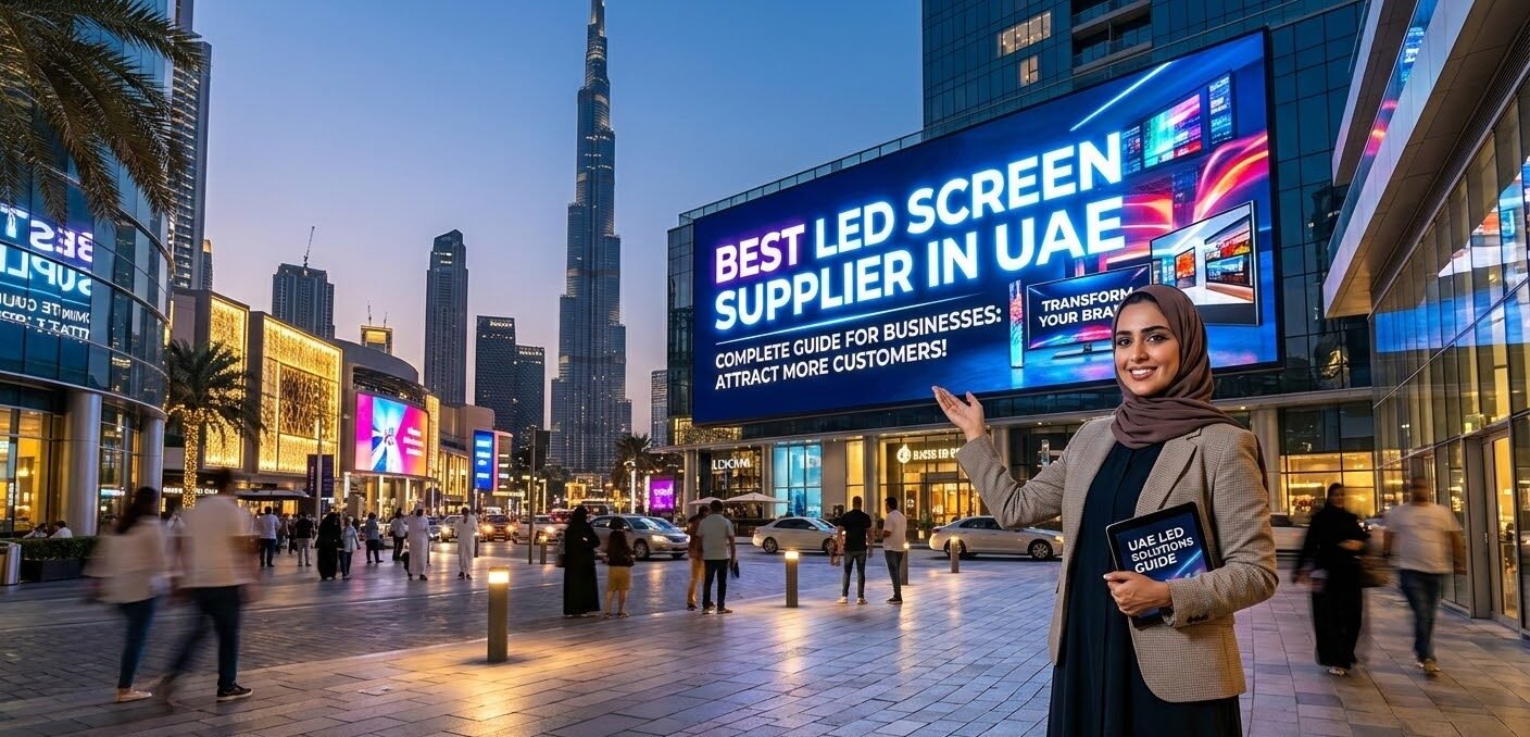 create an image for Best LED Screen Supplier in UAE – Complete Guide for Businesses Looking to Attract More Customers