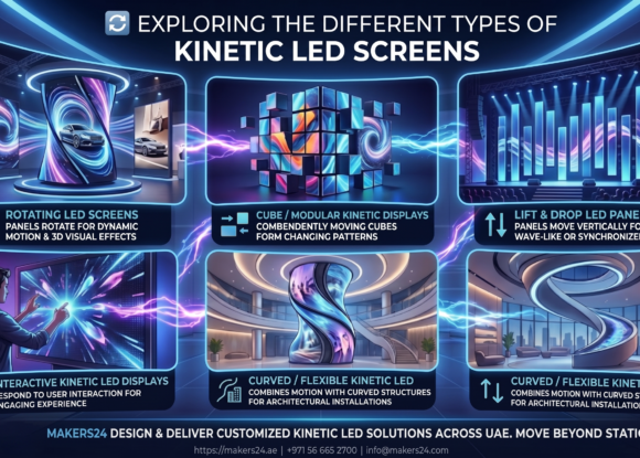 Different Types of Kinetic LED Screens in UAE – A Complete Guide to Motion-Based Displays