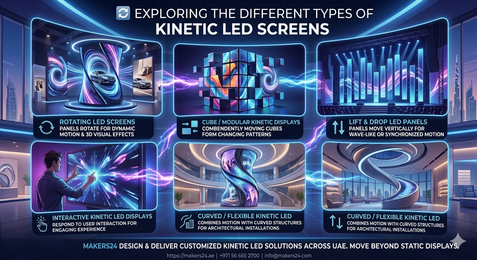Exploring the Different Types of Kinetic LED Screens