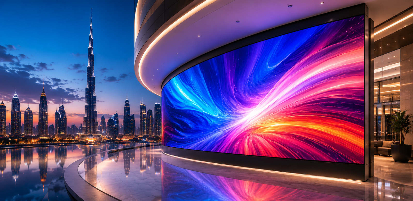 Curved LED Screens in UAE – Premium Curved LED Display Solutions by Makers24