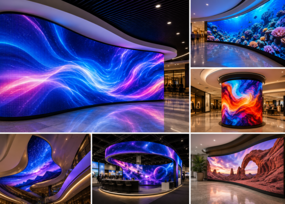 Flexible LED Display Solutions in UAE | Curved & Creative LED Screens by Makers24
