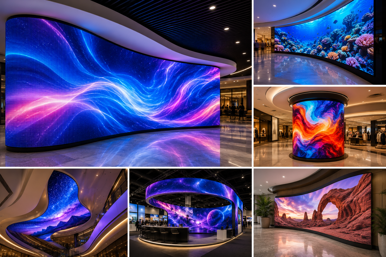 Flexible LED Display Solutions in UAE Curved & Creative LED Screens by Makers24