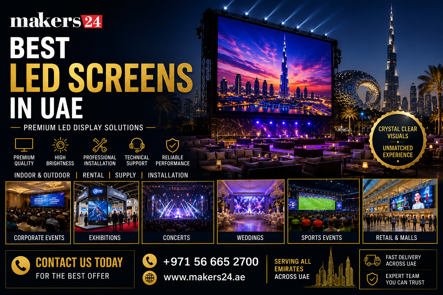 Best LED Screens in UAE – Premium LED Display Solutions for Every Event
