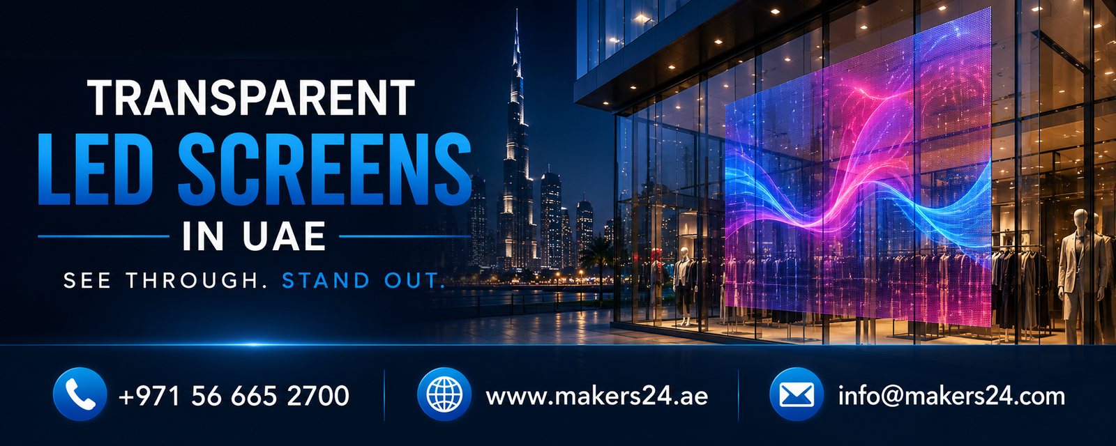 Transparent LED Screens in UAE – Innovative Digital Display Solutions for Modern Businesses