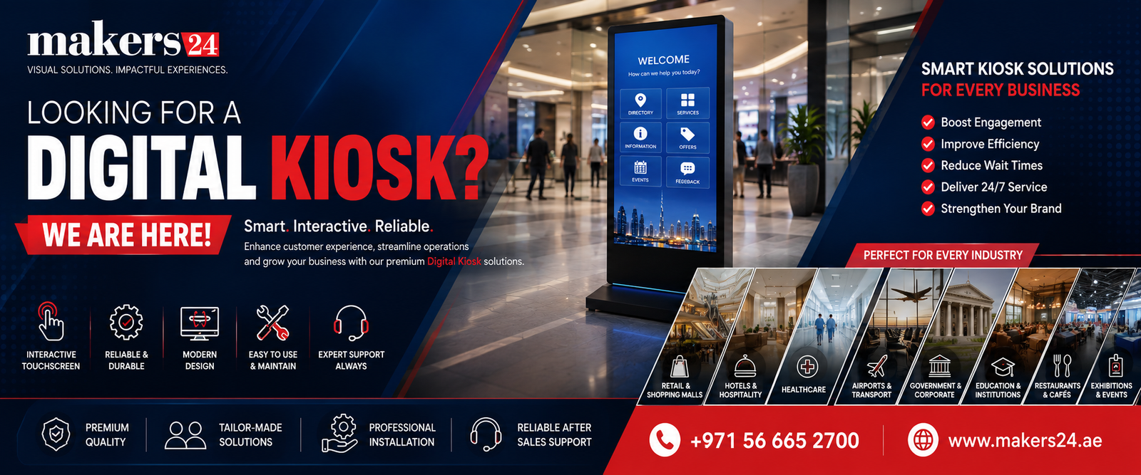 Looking for a Digital Kiosk in the UAE Makers24 Has the Right Solution