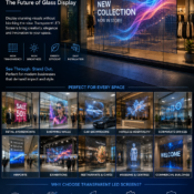 Transparent LED Screens in UAE – Modern Glass Display Solutions by Makers24