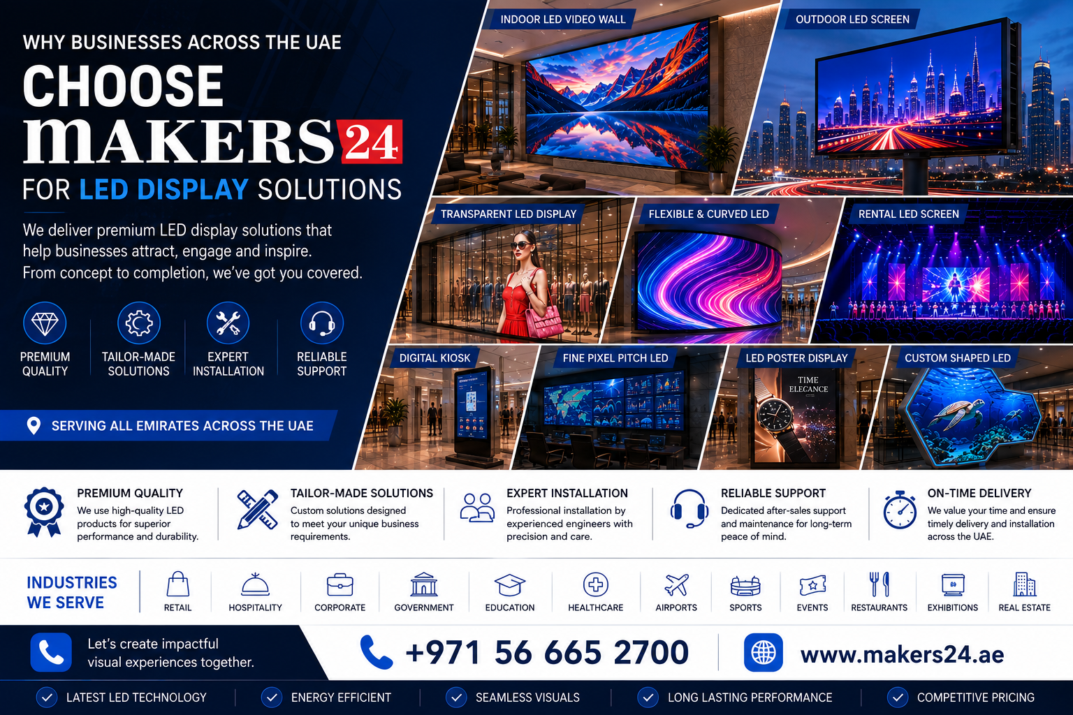Why Businesses Across the UAE Choose Makers24 for LED Display Solutions
