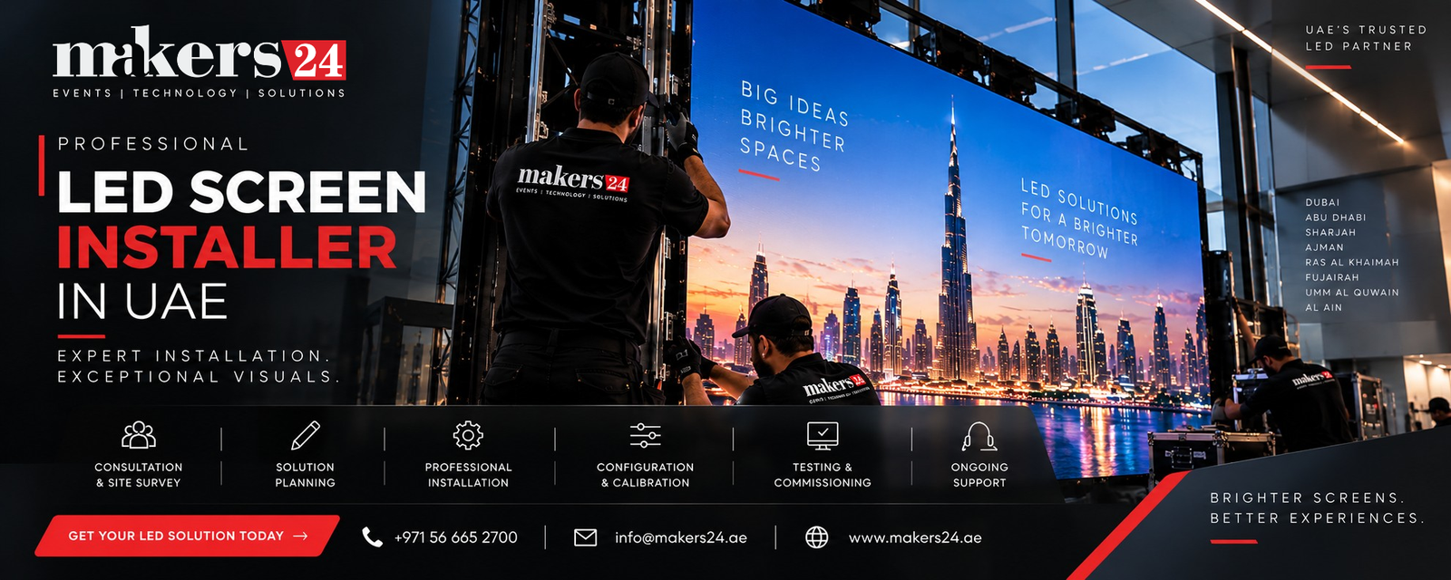 Best LED Screen Installer in UAE – Professional LED Installation Solutions Makers24
