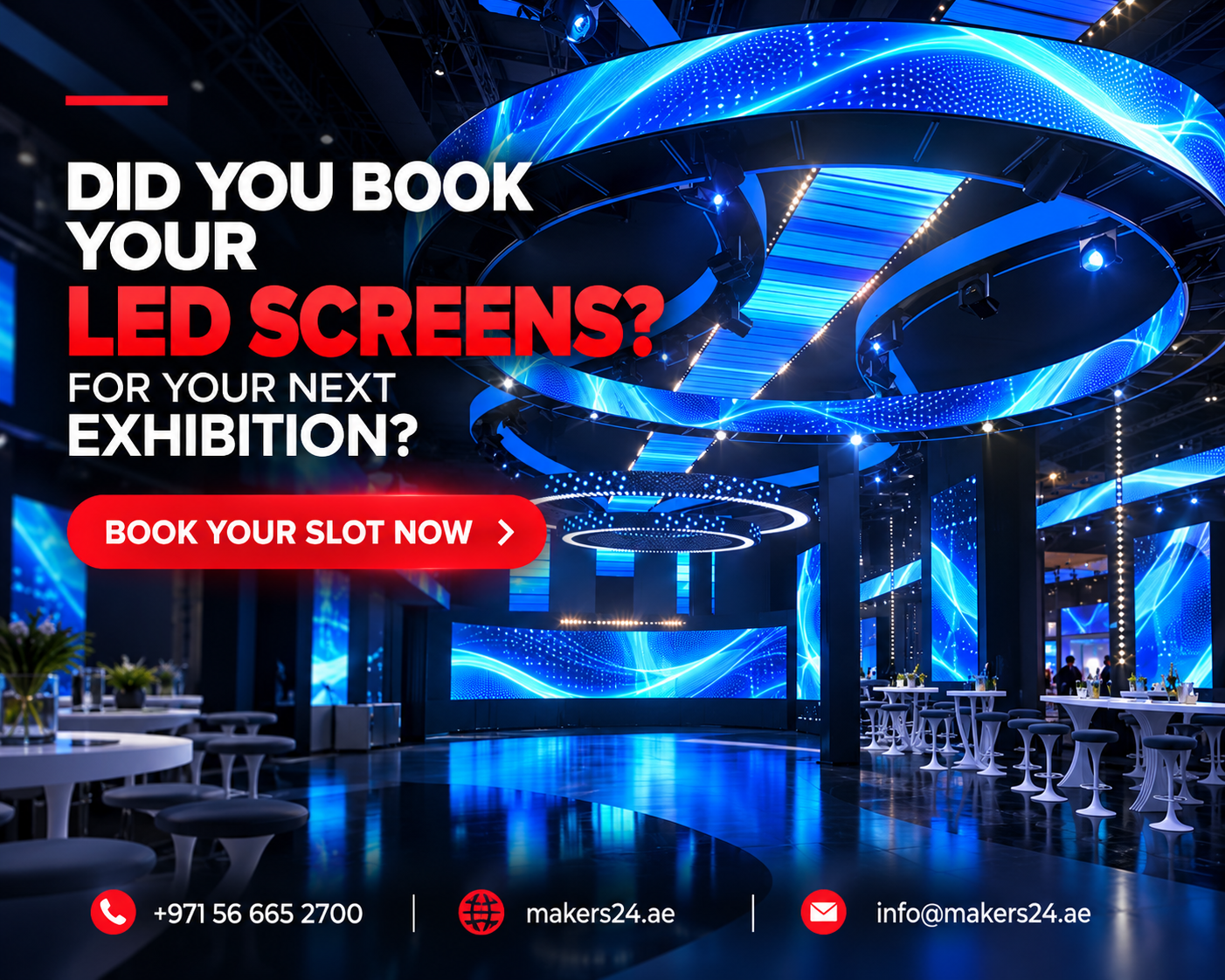 Exhibition LED Screen Rental in UAE – Book Your LED Screens with Makers24