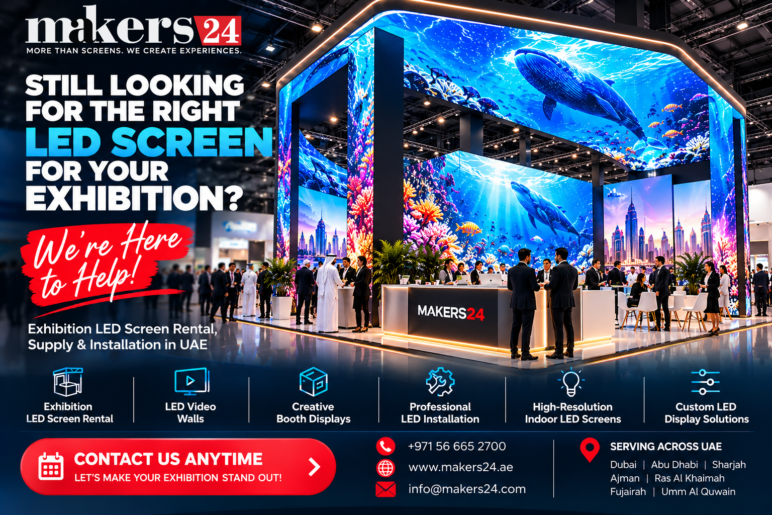 Immersive LED Screen Rental for Exhibitions in UAE Makers24
