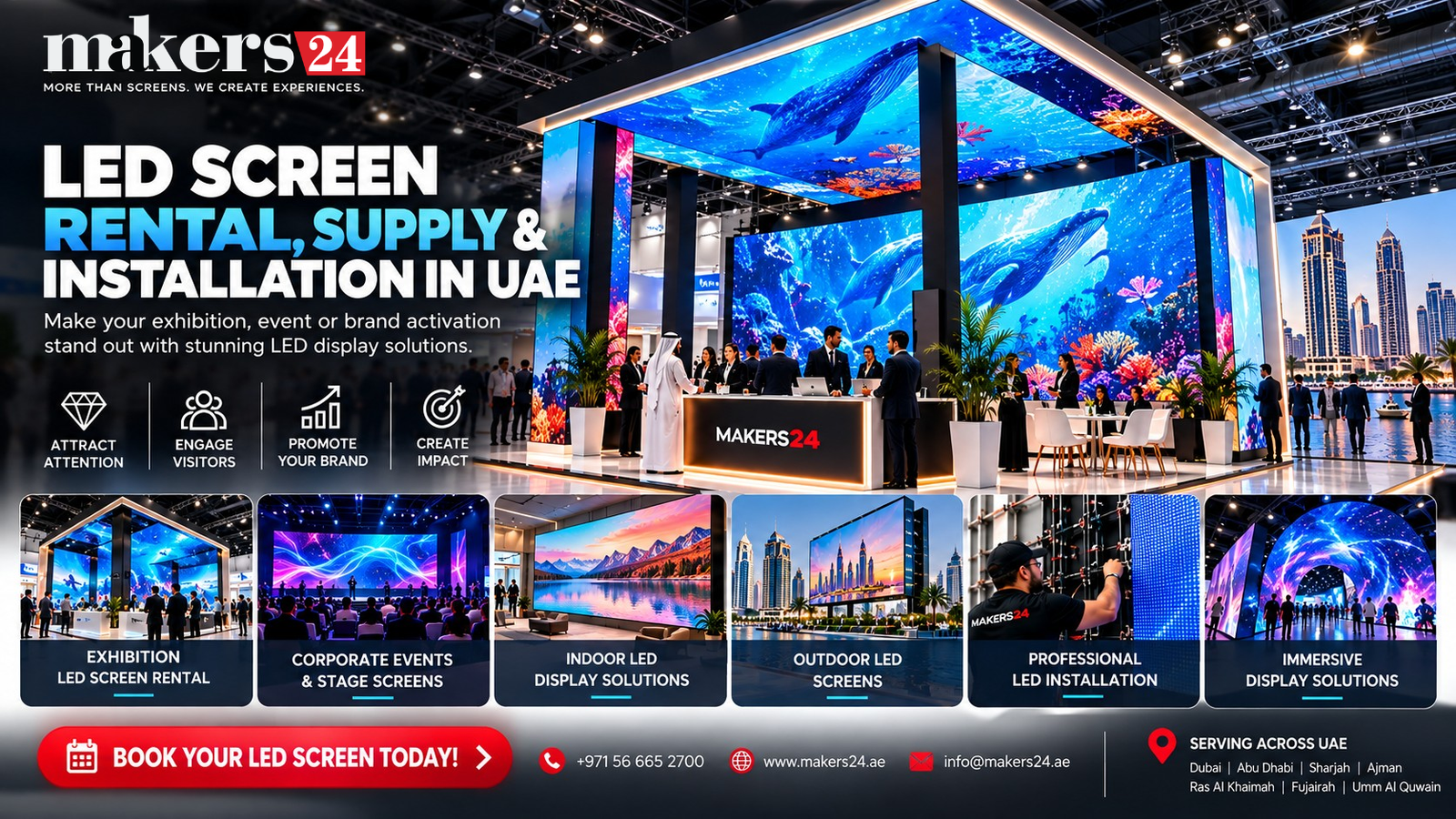 LED Screen Rental, Supply & Installation in UAE – Makers24