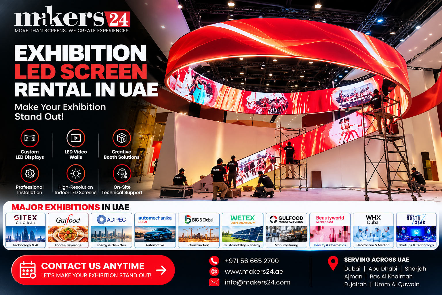 Looking for the Best LED Screens for Exhibitions in UAE Makers24 Is Here to Help!
